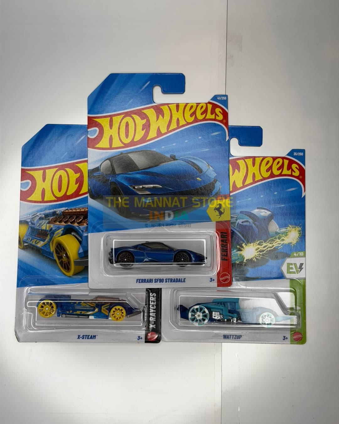Hot Wheels Imported SET OF 3 FERRARI SF 90 STRADALE , X-STEAM,WATTZUP