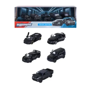 Majorette Black Edition Giftpack Premium Diecast Car Model - Set of 5