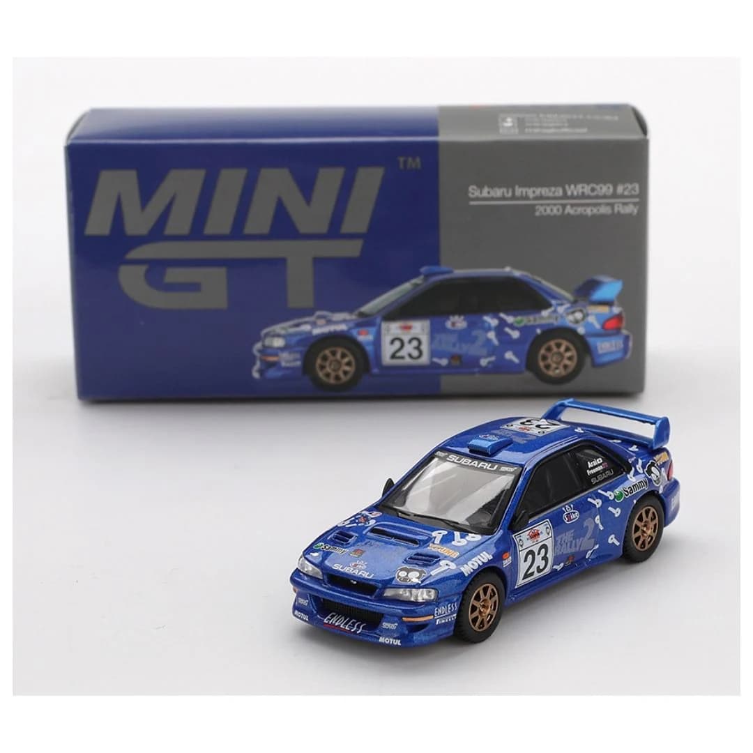 Mini GT #1078: Subaru Impreza WRC99 #23 2000 Acropolis Rally