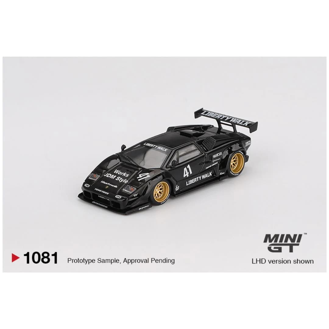 Mini GT Blister #1081: Lamborghini Countach LB-Works Black - Image 2
