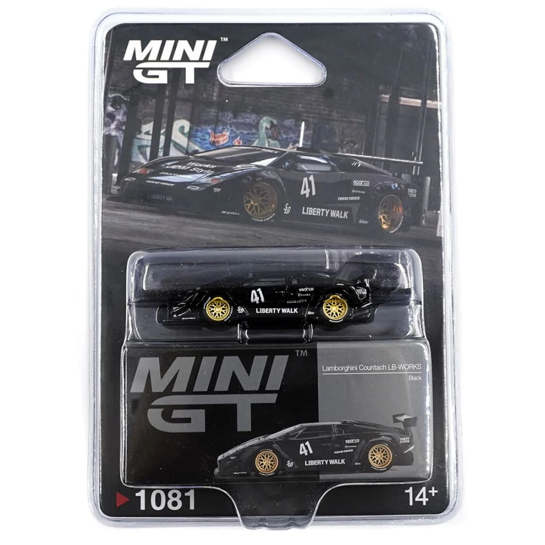 Mini GT Blister #1081: Lamborghini Countach LB-Works Black