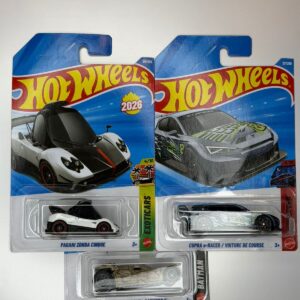 Hot Wheels 2026 C Case Combo – PAGANI ZONDA CINQUE+ 2 Cars IMPORTED