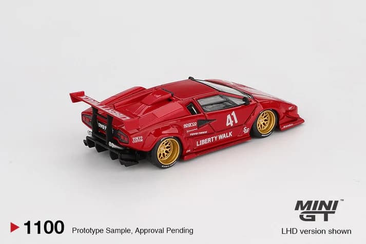 Mini GT Blister #1100: Lamborghini Countach LB-WORKS Red - Image 3