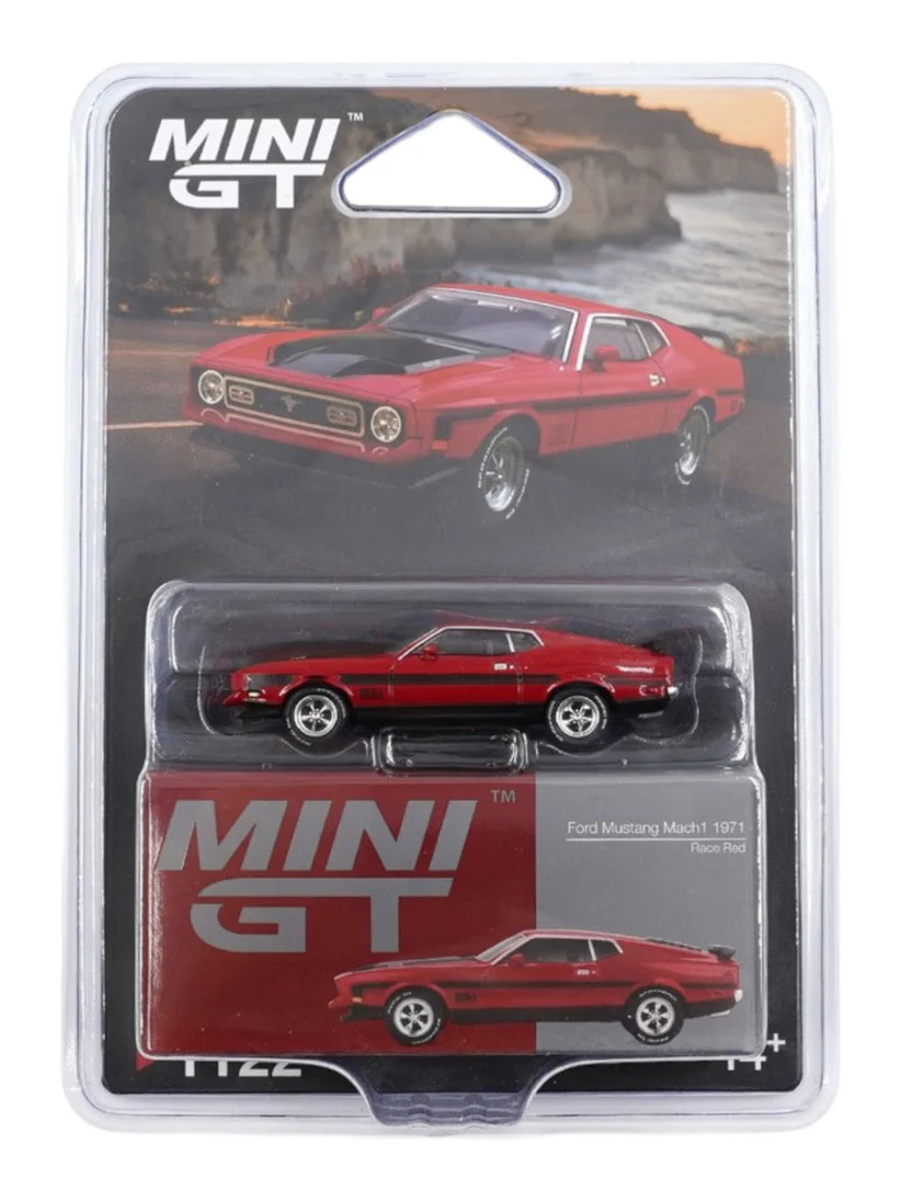 Mini GT- 1122 (Blister) Ford Mustang Mach1 1971 – Race Red