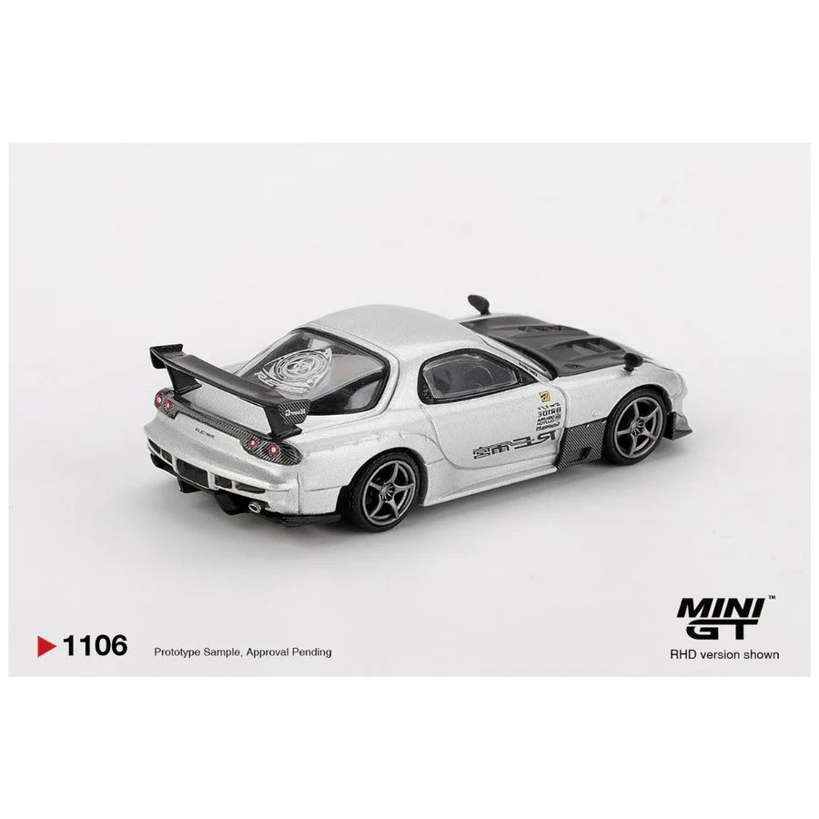 Mini GT Blister #1106 (Blister) : Mazda RX-7 RE-Amemiya Silver Metallic - Image 3