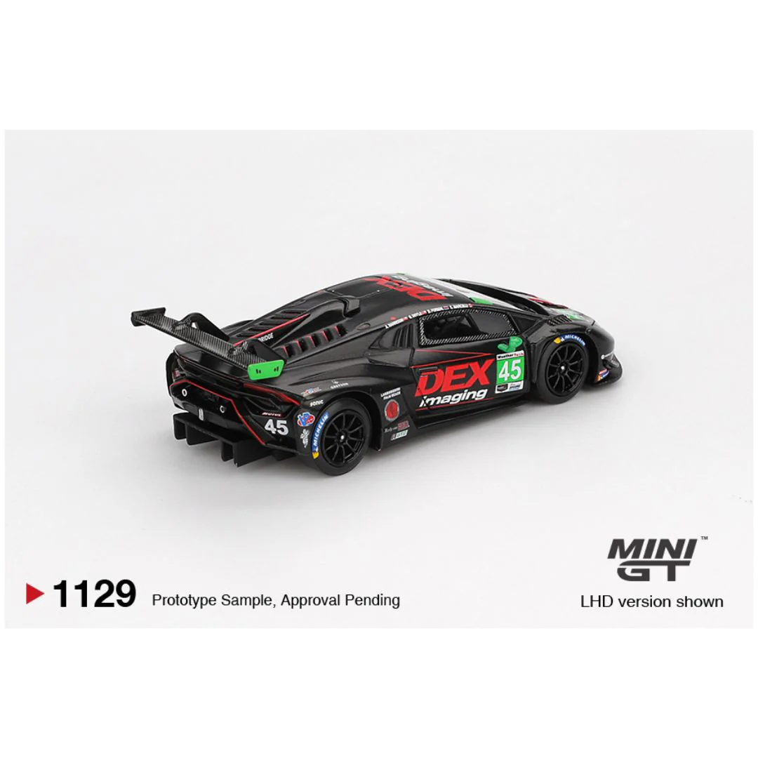 Mini GT #1129: Lamborghini Huracán GT3 EVO2 #45 No. 45 DEX Imaging 2024 IMSA Daytona 24 Hrs - Image 3