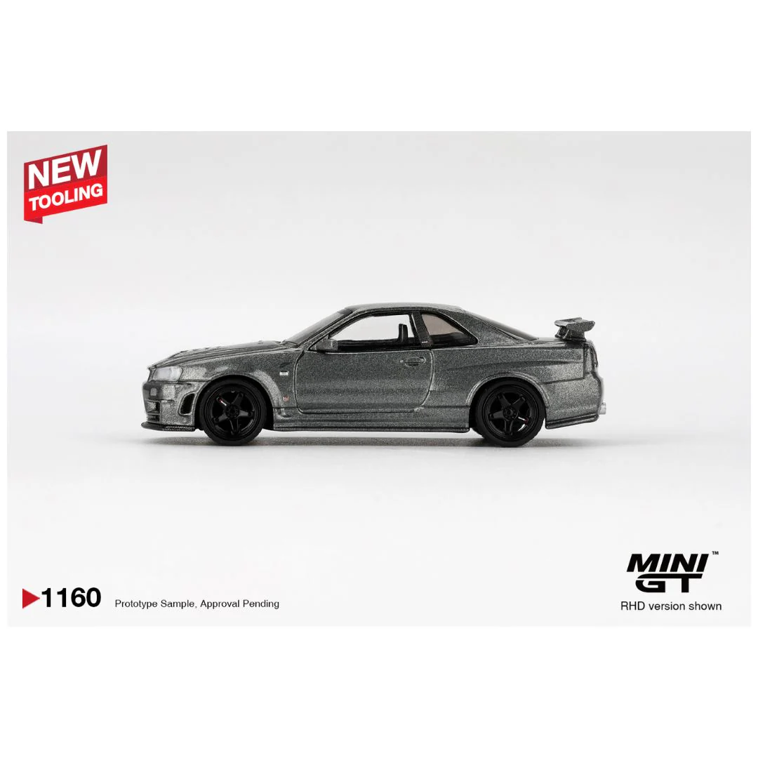 Mini GT #1160: Nissan Skyline GT-R Dark Metal Gray (NISMO BNR34 CRS Version) - Image 2