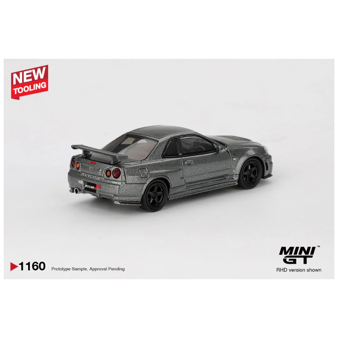 Mini GT #1160: Nissan Skyline GT-R Dark Metal Gray (NISMO BNR34 CRS Version) - Image 3